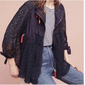 Anthropologie Hei Hei Eyelet Windbreaker Jacket